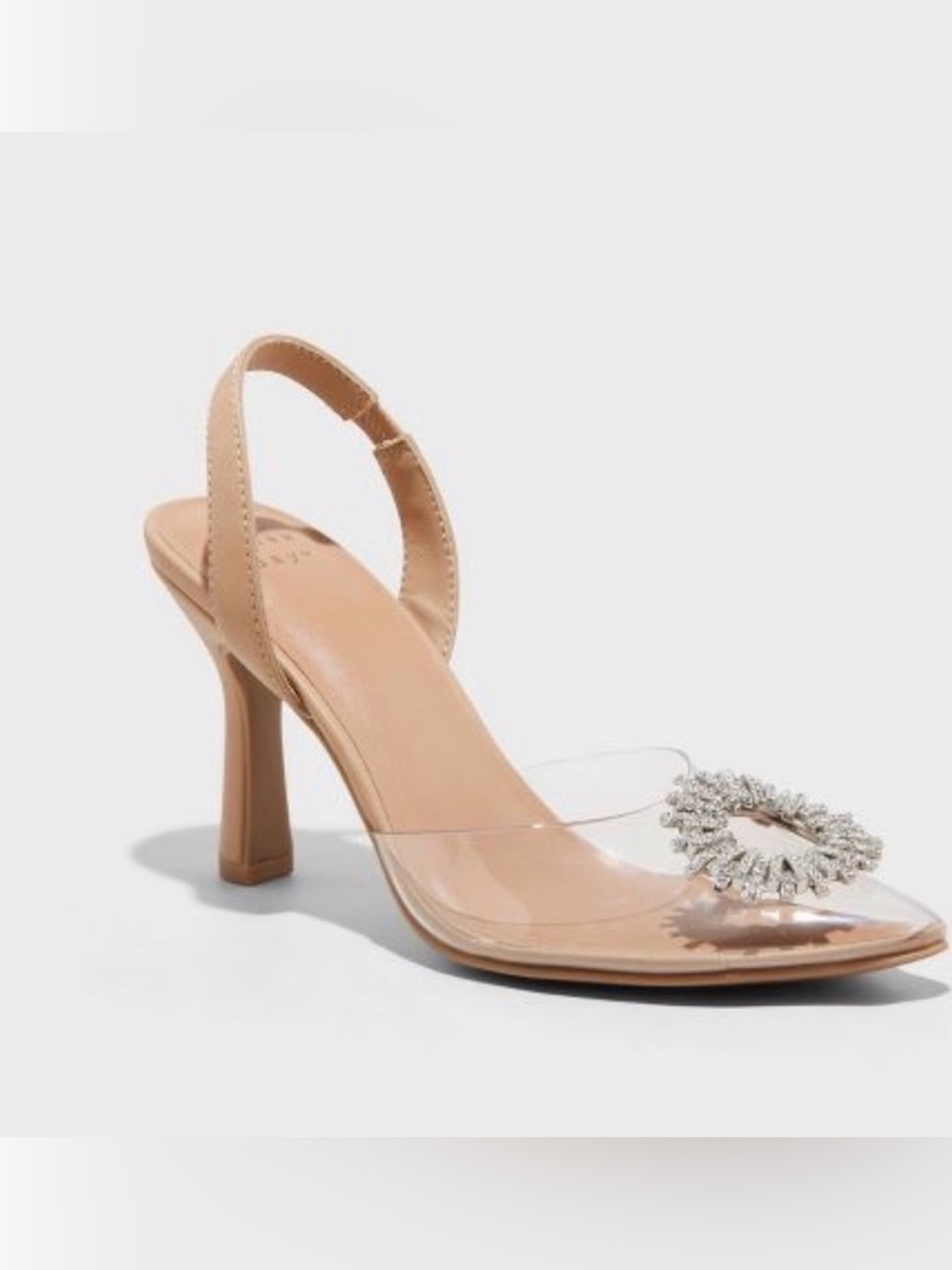Women's Misty Slingback Heels - A New Day™ Clear size 9